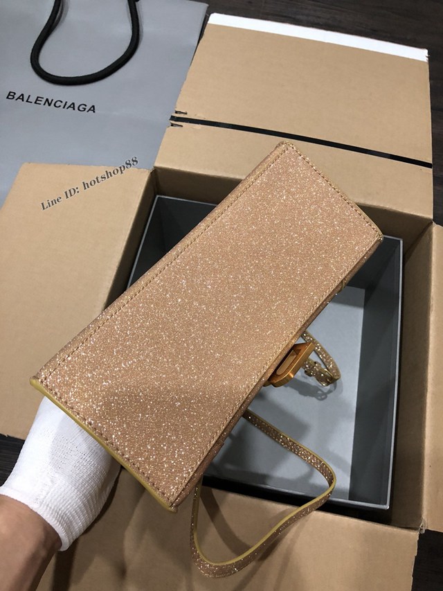 Balenciaga專櫃爆款滿天星大號金色手提女包 巴黎世家Hourglass沙漏包 fyj1613